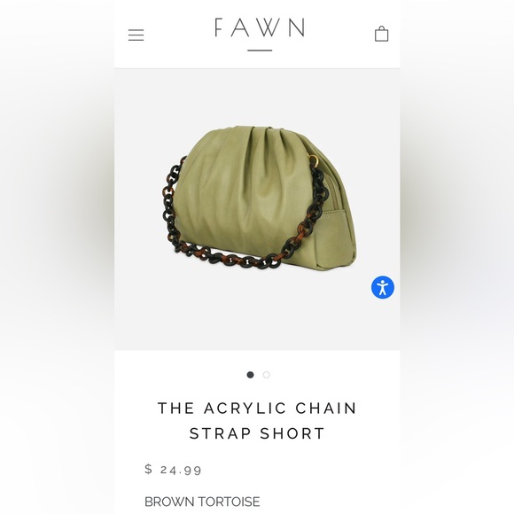 Limited edition Fawn Design quilted handbag with tortoise shell chain. - Picture 8 of 8